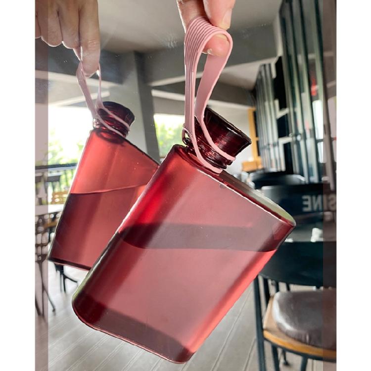 Plastic Material A5 Paper Water Bottles Flat Cup 500ML 2 Colors to Choose Kettle