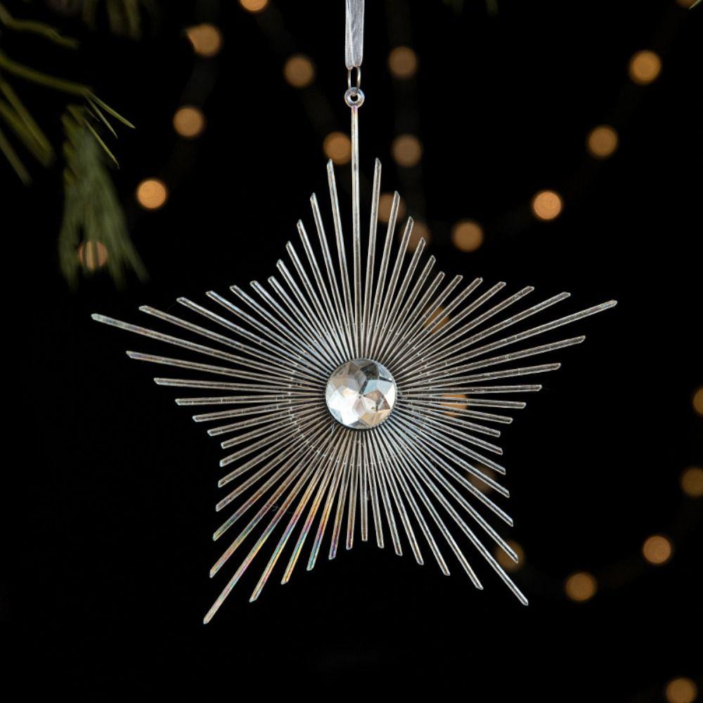 Colorful Christmas Tree Acrylic Pendant Plastic Ice Crystal Pendant New Year