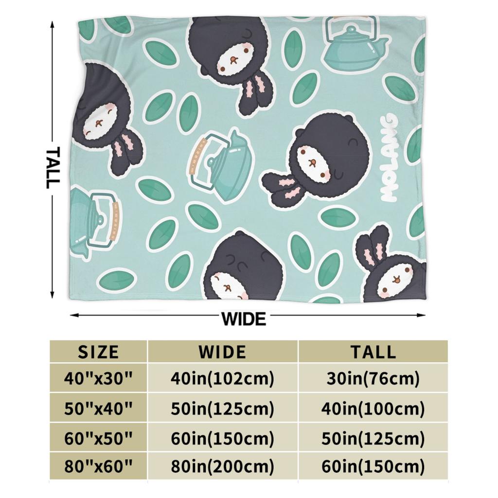 Cute Anime M-Molangs Blankets Fleece Decoration Multifunction Soft Throw Blankets for Bedding Outdoor Bedspread