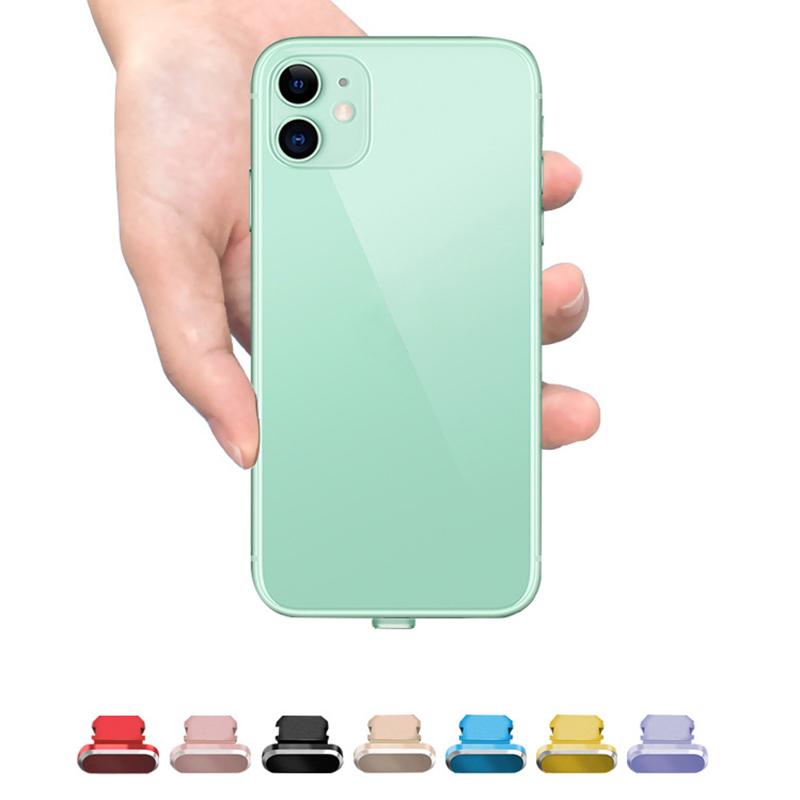 2Pcs Aluminum Alloy Anti Dust Plug For 14 13 12 Pro Max 11 Mini Xr 8 Plus Series Lightning Port Cove