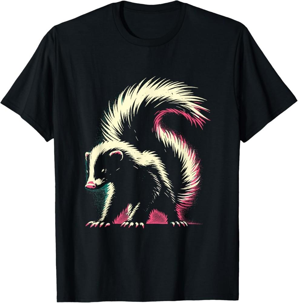

Красочный Скунс - Винтажная Футболка Smelly Skunk Squad для Любителей Уличных Кошек Унисекс S разноцветный