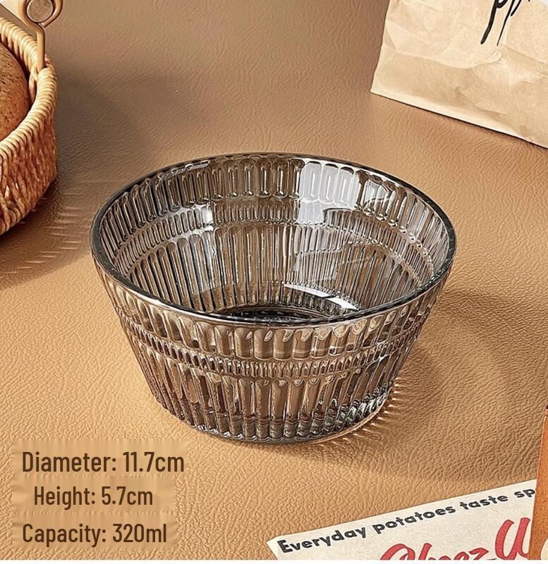 

Wuhe Vertical Stripe Stone Breakfast & Salad Bowl Set