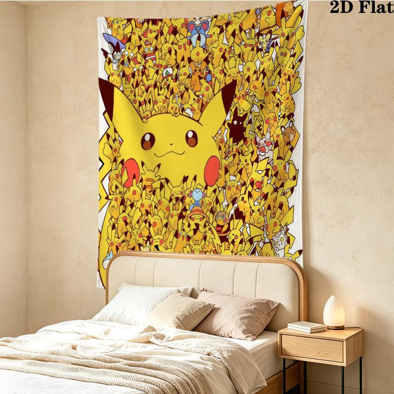 Pikachu Printed Tapestry – Wall Hanging for Bedrooms, Dorms, and Home Decor