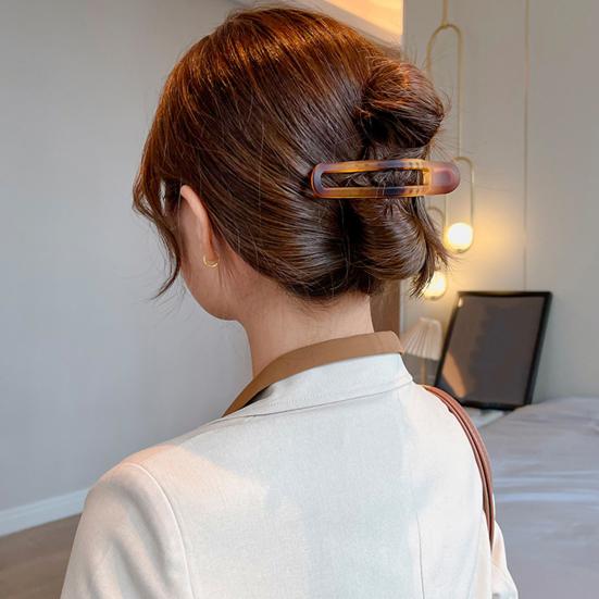 Hair Clips Apricot Flat Duck Bite Pin Rust-Resistant Reusable Large Side-Smooth Flat Clip Hair Accessories