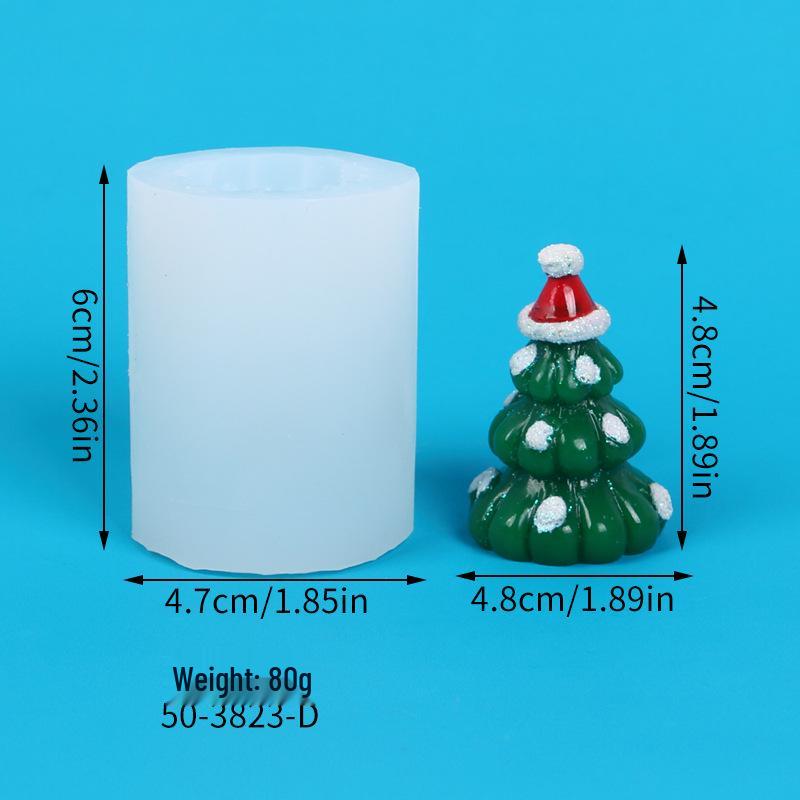 Christmas Aromatherapy Candle Mold - DIY Santa & Tree Ornaments