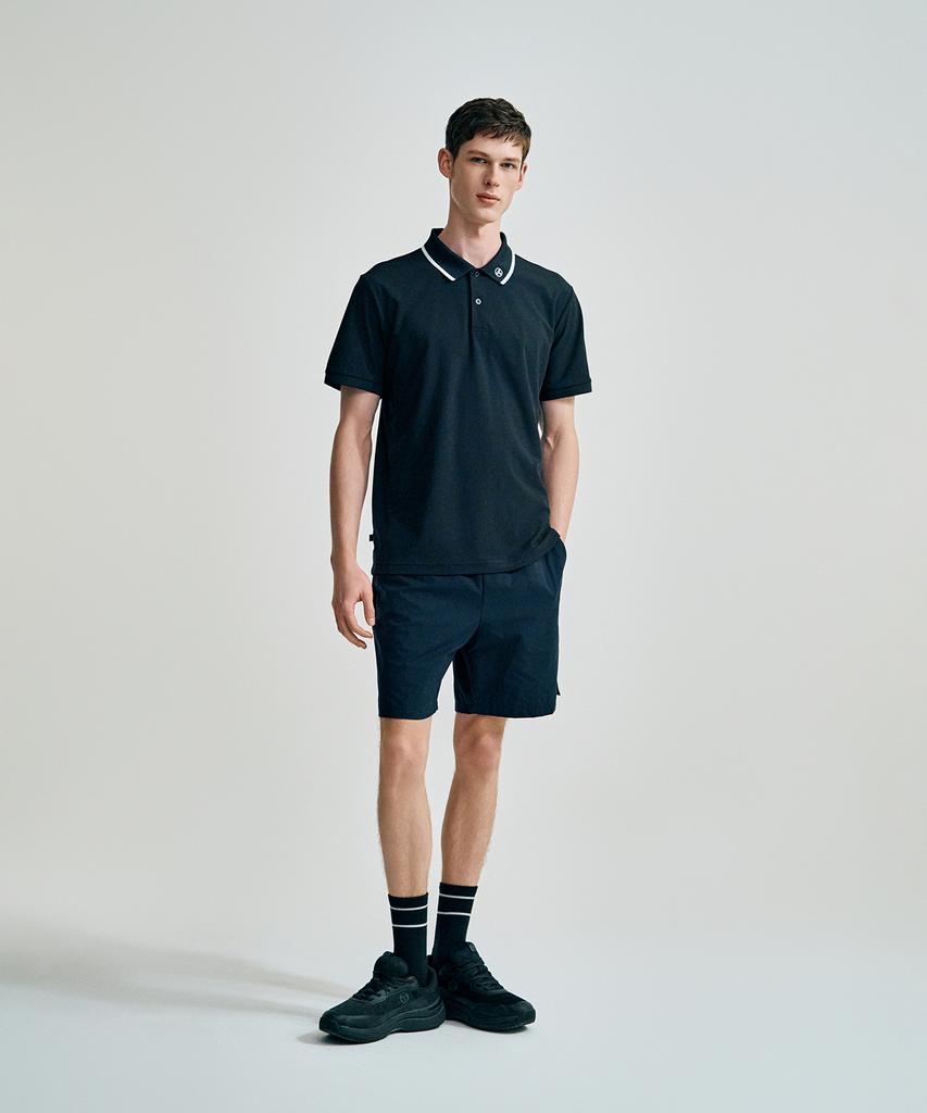 SERGIO TACCHINI M Rayfresh Lettering Pique Short Sleeve Polo