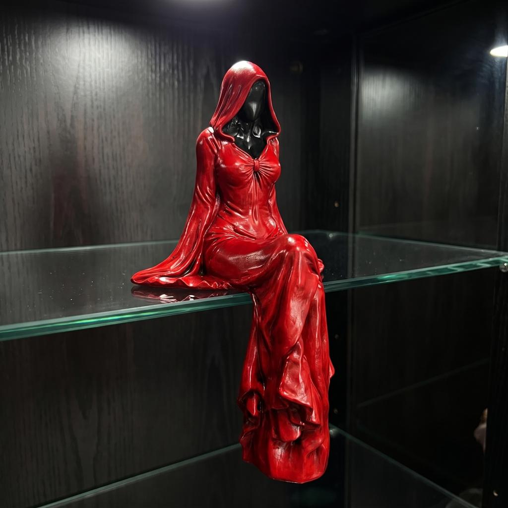 Gothic Resin Figurine Statue for Home Decor, Dark Sculpture for Desk Shelf Display