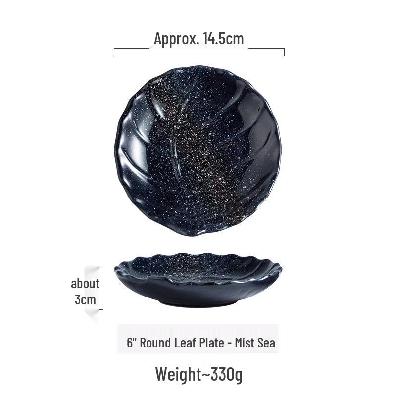 Japanese Ceramic Leaf Design Small Dish for Snacks, Sauce, or Sushi