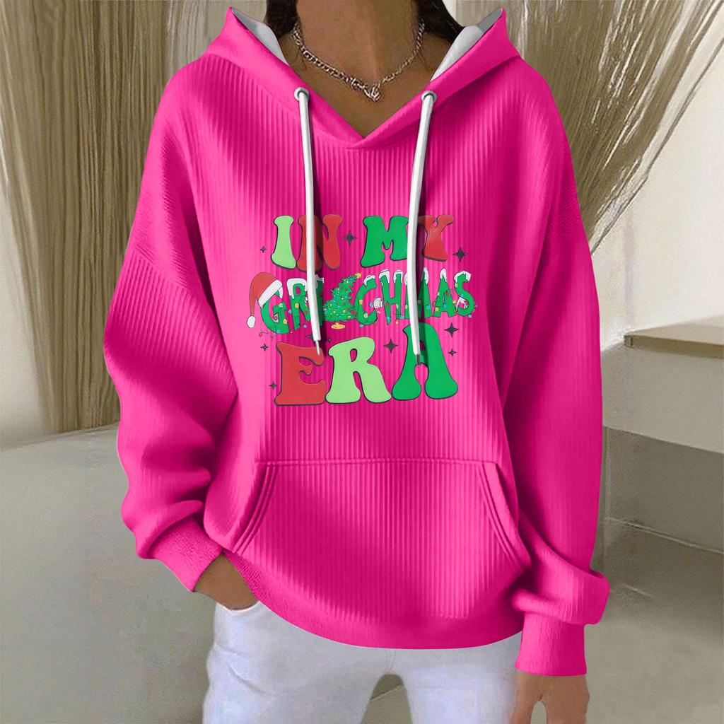 Women's Fashion Casual Christmas Angel Print Pullover Long-Sleeve Sweatshirt