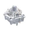 GATERON Silent Silver Keyboard Dual Rail Fully Silent Silver Linear DIY RGB Mechanical Keyboard Switch Silent 0° Switch, 3-Layer 5-Pin (108PCS)