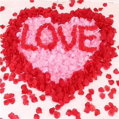 1000 pezzi di petali di rosa artificiali, petali di filigrana artificiali, decorazione per feste di nozze di San Valentino