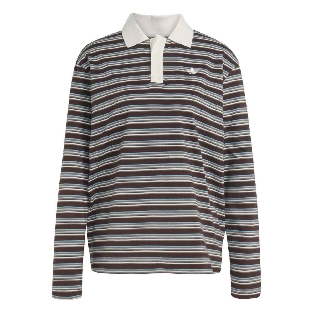 adidas W Striped Ls Polo Adv Ku8352 Auroracoffee