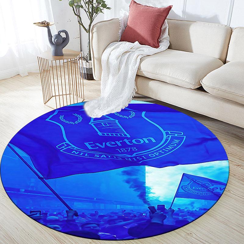 Everton FC Pattern Round rug,Carpet Rug for Living Room Bedroom Playroom ,Non-slip Floor Mat,Holiday Gifts and Birthday Gifts.