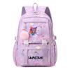 Anime 26 English Letters Printed Backpack Schoolbag for Teenager Student Girl Boy Bookbag Large Capacity Waterproof Travel Bag Gift Mochila