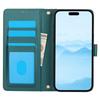 SY-003 For iPhone 14 Pro Case PU Leather Stand View Phone Wallet Cover with Hand Strap