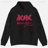 ACDC Printed Unisex Hoodie Plain Clothes Tops Women Long Sleeve Graphic Sweatshirt Quality Clothing Autumn Streetwear Custom Funny