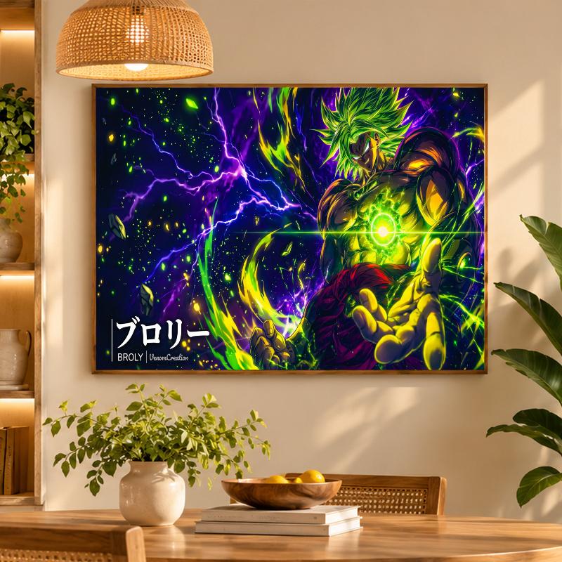 5D Diamond Painting Broly DIY Full Drill Diamond Art Kit Home Decoration