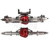 Metal Alloy Front Middle Rear Straight Axle with Servo Base for 1/10 RC Rock Crawler Car Axial SCX10 RC 4WD D90 Upgrade Parts