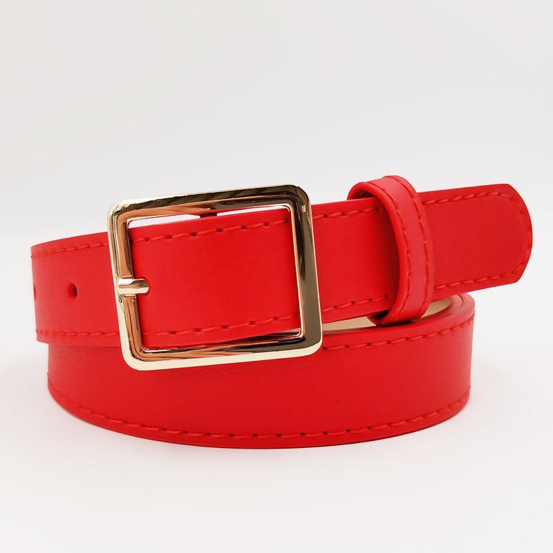 

Women s Imitation Leather Belt Simple Korean Version Versatile Jeans PU Belt 105cm