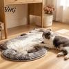 Washable Entryway Runner Sleeping Cat Rug, Ultra Absorbent Plush Bath Mat, Cute Kitty Kitchen Carpet Area Non-slip Door Mat for Bathroom Bedroom Home
