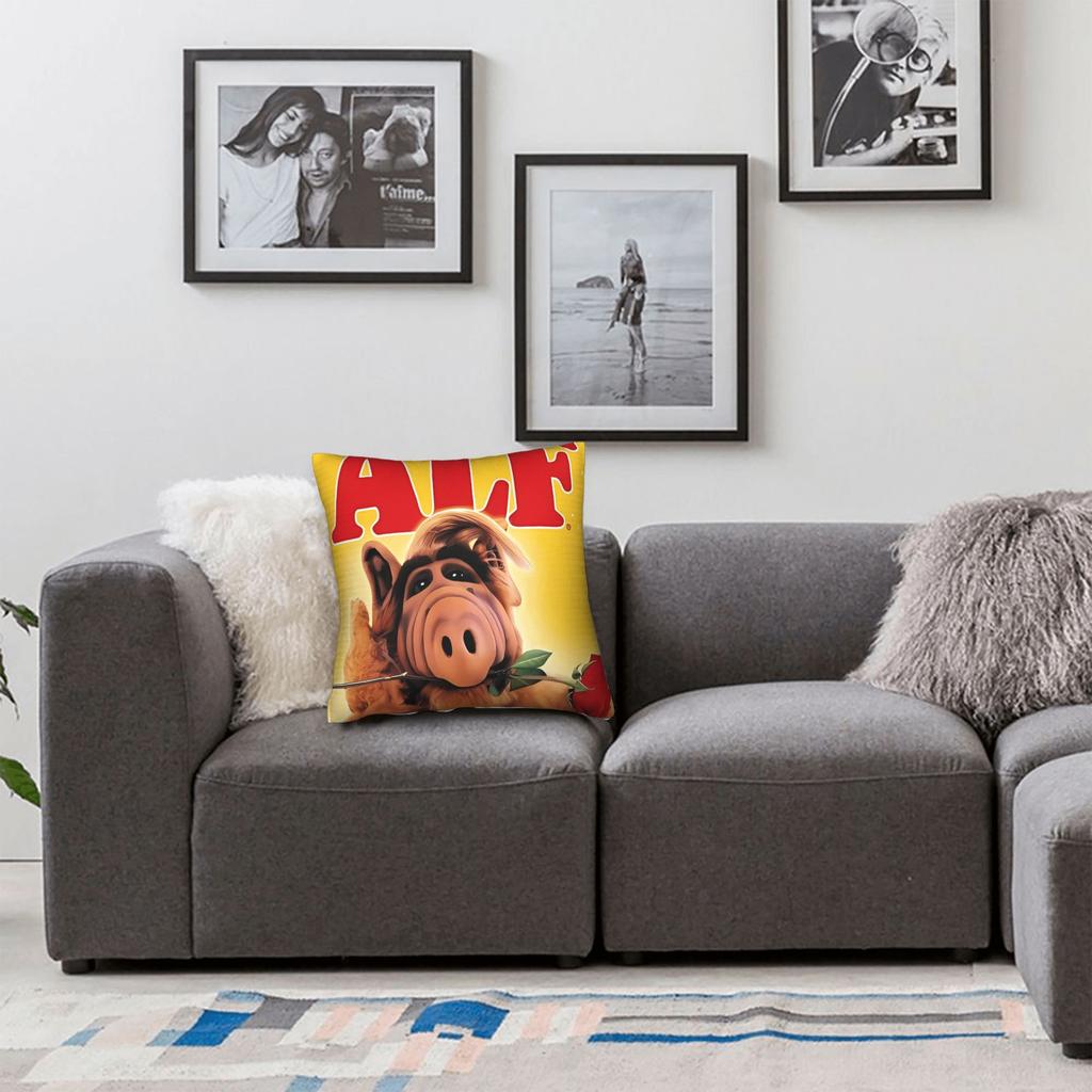 TV-Serie ALF Kissenbezug Bequemer Kissenbezug für Sofa Couch Bett Wohnzimmer Lustiger Kissenbezug