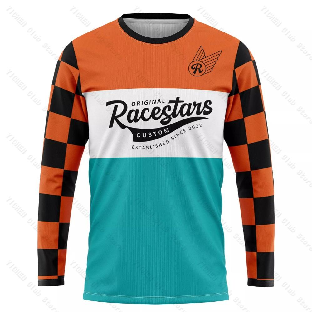 Latest Motocross Downhill MTB Men Cycling Jersey MX Long Sleeve Mountain Bike T-Shirt Quick-Drying Sports Men and Women T-Shirt