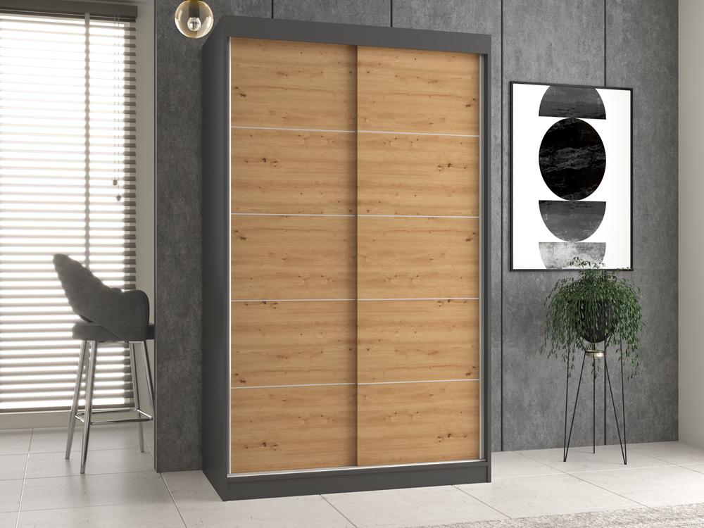 Iga Wardrobe 120C ANTHRACITE ARTISAN