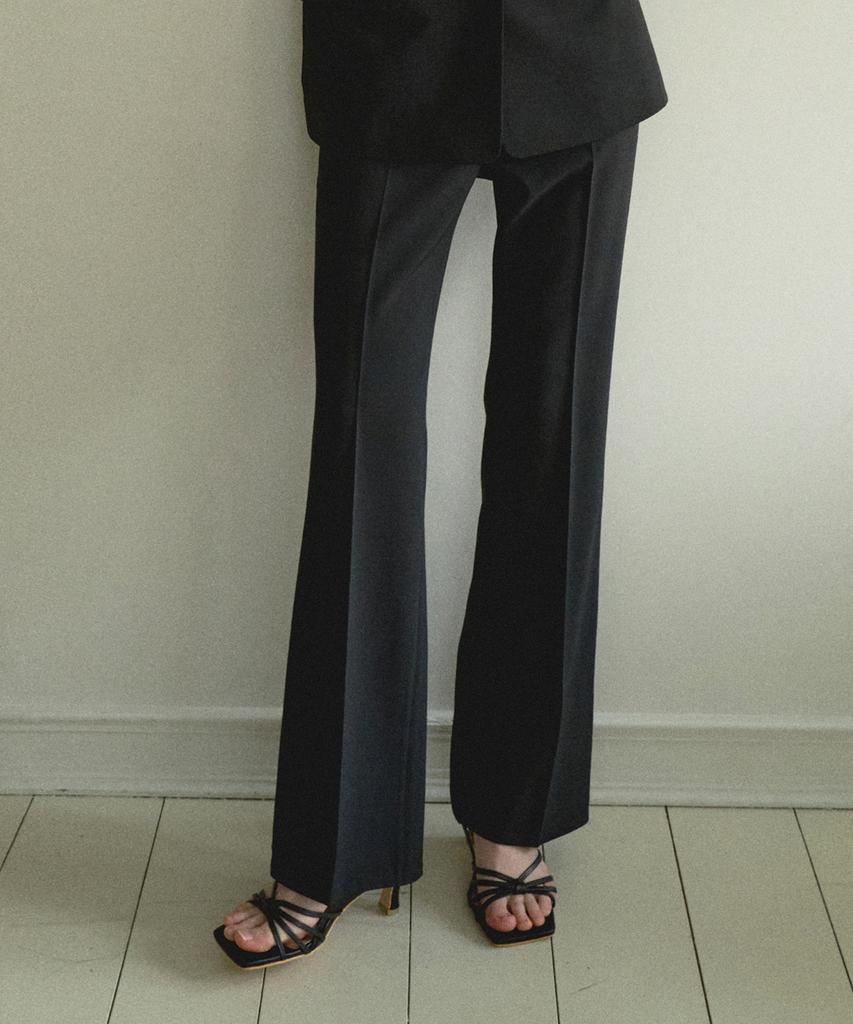 OCTETTE Flare Line Strech Pants_Black