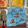 Mermaid Fantasy Ocean Adventure Artwork Design Customizable Outdoor Blanket Personalized Name Soft Warm Cozy Throw For Picnics Outdoor Travel And