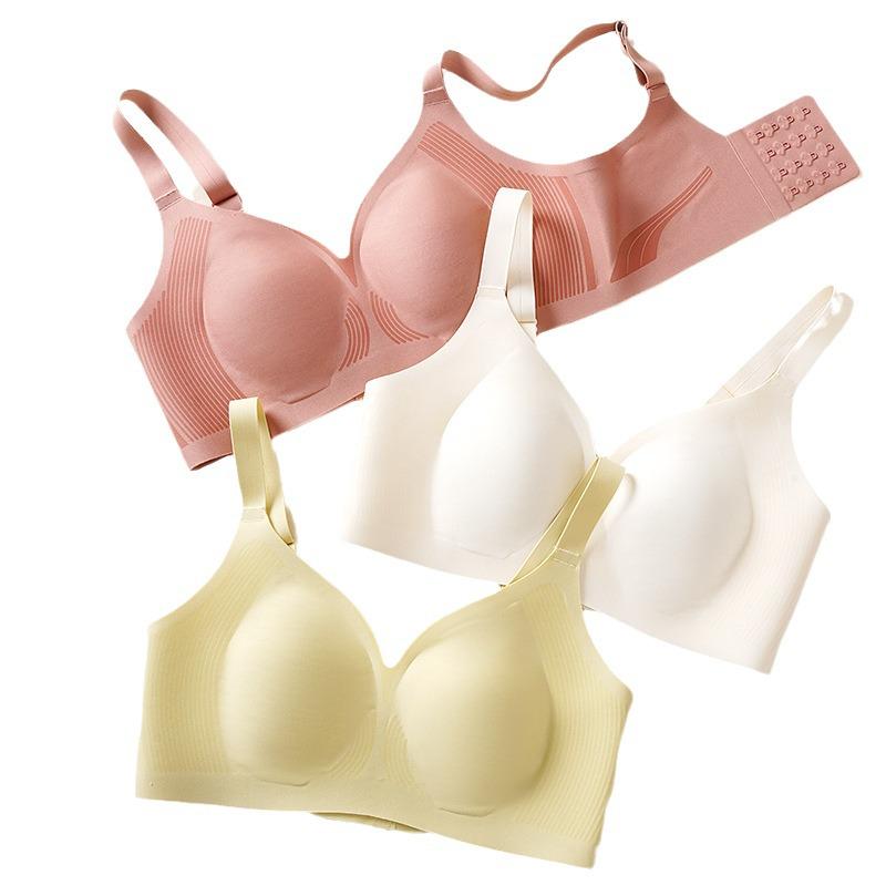 "Seamless Summer Thin Women's Push-Up Bra with Rabbit Ears for Support and Anti-Sagging"