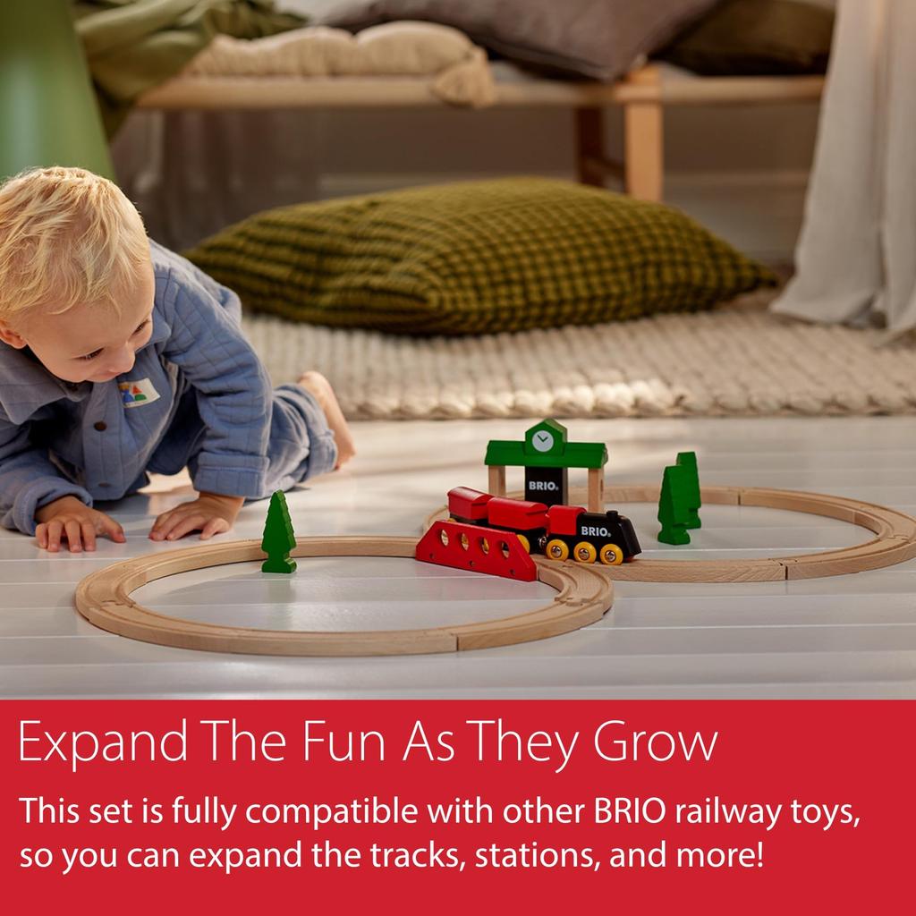 BRIO Classic Rail Set Ages Wooden Wooden Rail Gift Figure-8 [22 Pieces] 33028, 2+ [Toy, Toy, Set, (Birthday/Christmas)]