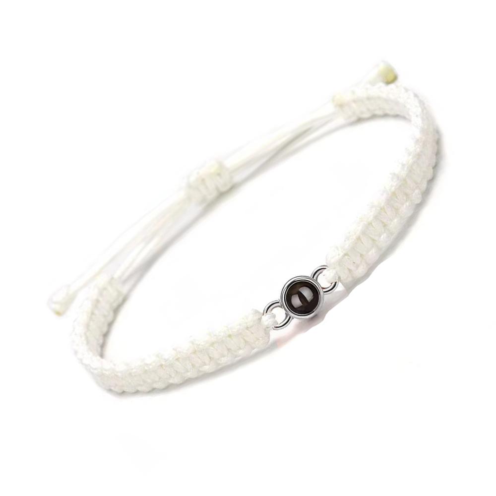 Custom Photo Bracelet with Photo Projection Hand Woven Personalized Photo Projection Bracelet Memory Bracelet Photo Wholesale