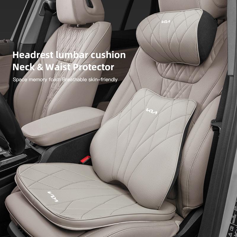 BKPVCT1 Car Seat Neck Pillow Headrest Set Car Cushion Lumbar Support For KIA K3 Sportage Carnival K5 Seltos Pegas KX1 EV5 Sonet EV6 K4