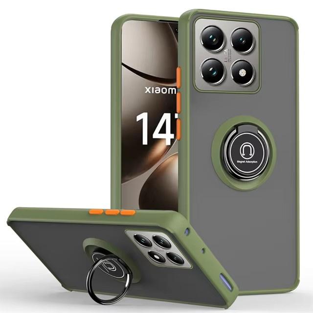 Husă Mată pentru Xiaomi Mi 14T Pro 5G 15 Pro Carcase Inel Magnetic Suport Acoperire pentru Xiaomi Mi 14T 14 Ultra Husă Armură