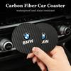 MQRE3 Hot 2025 Carbon Car Coaster Mat Interior Water Cup Pad Cushion For BMW X3 X5 M5 M3 E46 E90 E60 F10 E39 F30 E36 G30 E87 E70 E91 E