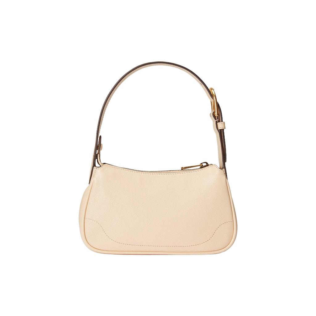 Gucci Aphrodite Gold Trim Double G Logo Zip Closure Leather Mini Handbag Women handbag Ivory 739076-AAA9F-9004