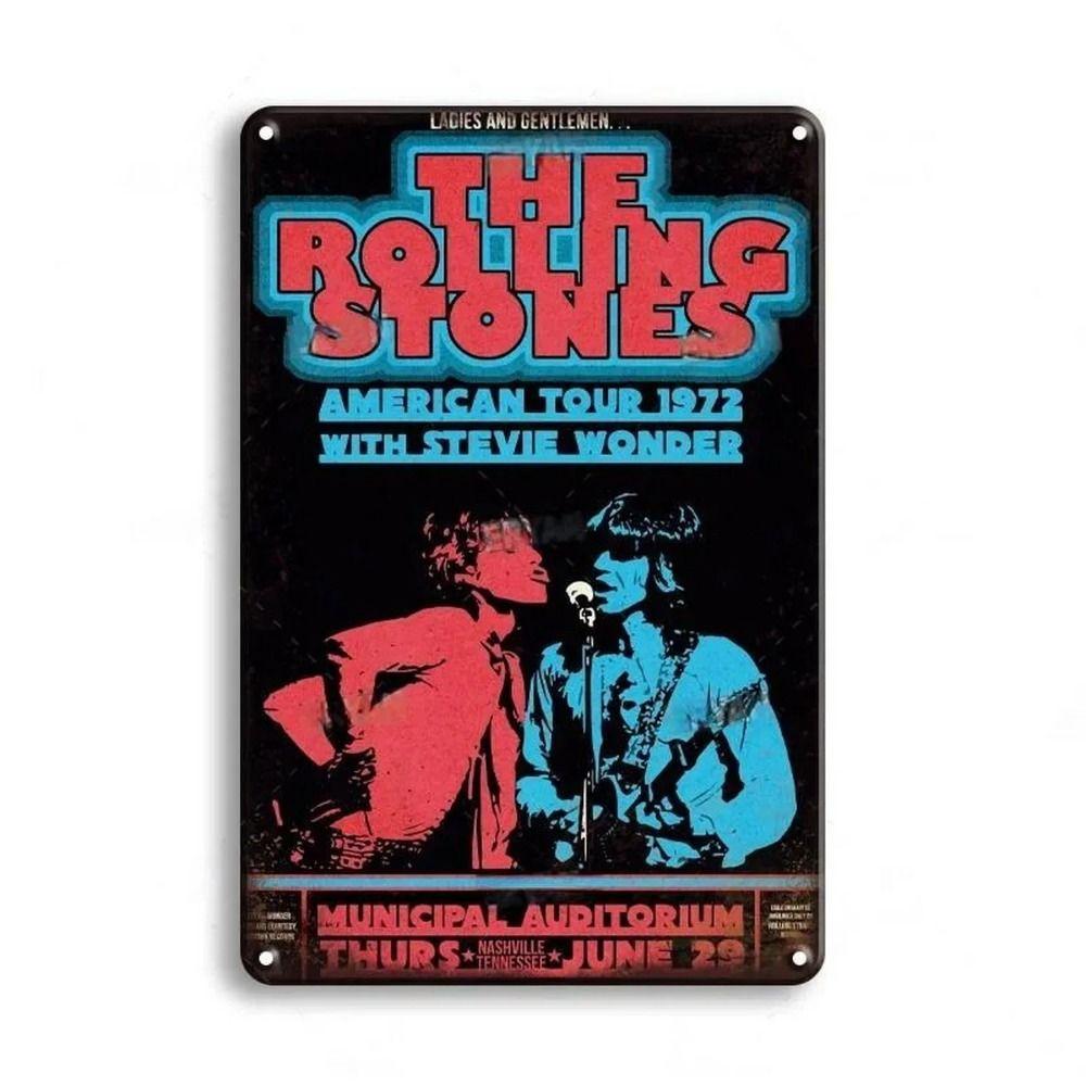 Rock Band Tin Signs, Metal Music Wall Decor 20x30cm