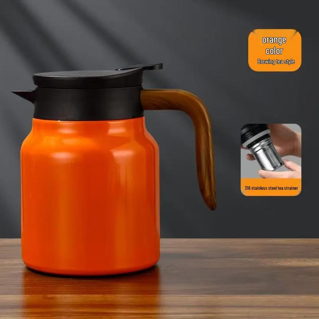 Large Capacity Ceramic-Lined 316 Stainless Steel Stewing Tea Pot, Household Insulated Slow Brew Pot