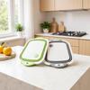 Large Multi-functional Folding Cutting Board with Anti-slip Draining for Portable Camping Kitchen Use