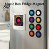 Home Kitchen Music Box Magnetic Refrigerator Player, NFC Enabled Vinyl Record Fridge Magnet, Acrylic Sound Player with LED Light, Decoration