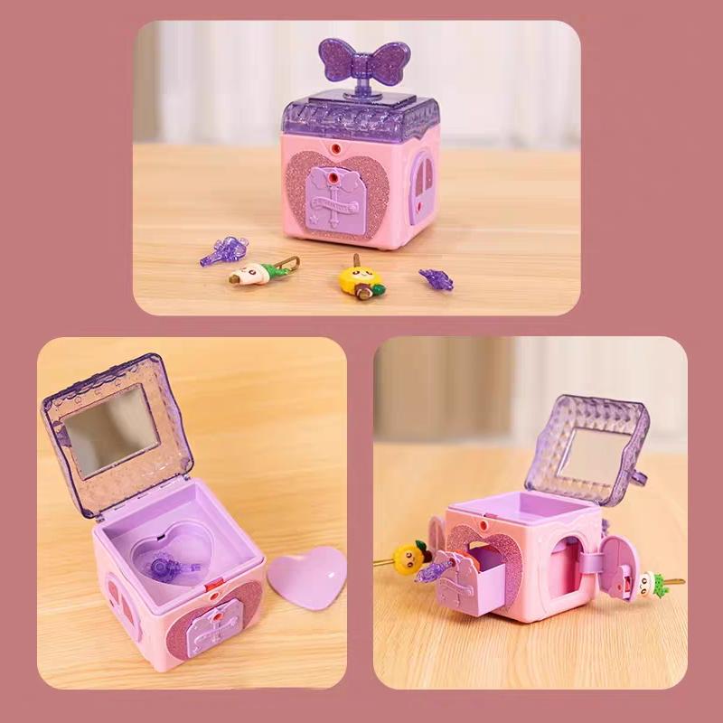 3D Maze Treasure Chest With Lock Key DIY Blind Box Play Unlock Game Educational Toys For Children Princess Girl Birthday Gift