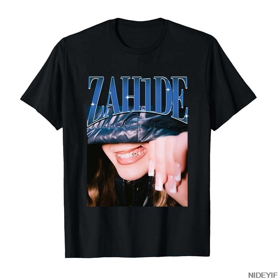 Zahide Merch T Shirt for Unisex Women Hiphop Streetwear Oversized Zah1de 100 Cotton TShirt ZH10