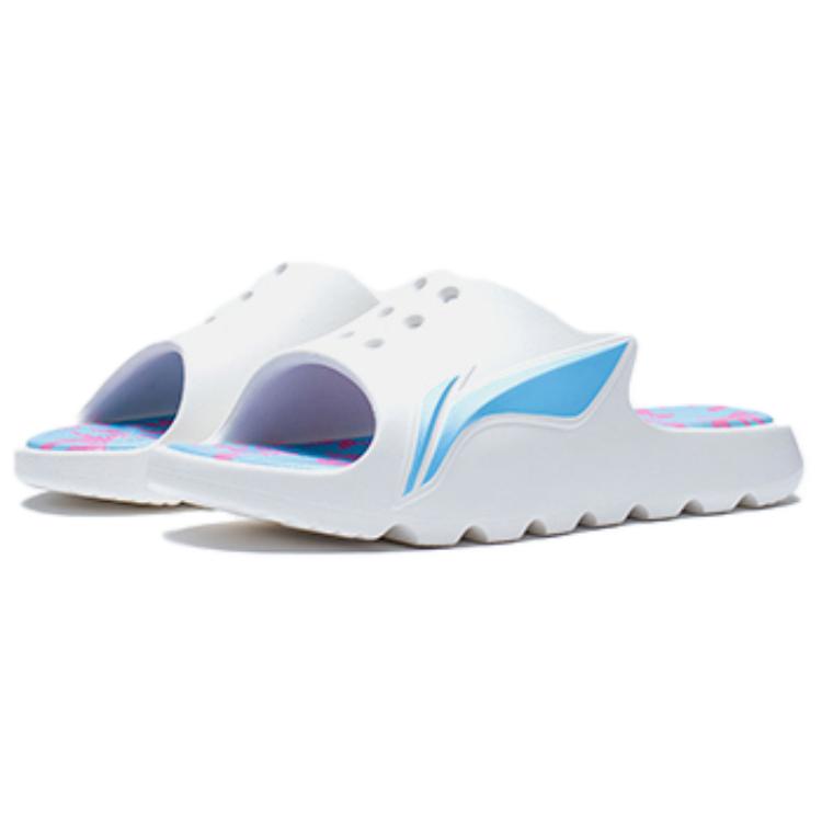 New LiNing Quiet Slide Slippers Men's White Blue ABTS003-2