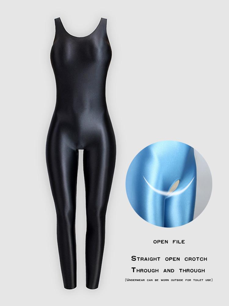 Body da Fitness Scintillante da Donna con Canotta e Leggings 9/10