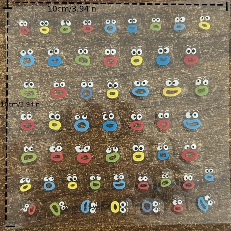 Cartoon Mouth Nail Stickers Cute Self-Adhesive Decals for Manicures, Glossy Finish, Fantasy-Themed,Nail Art Accessory