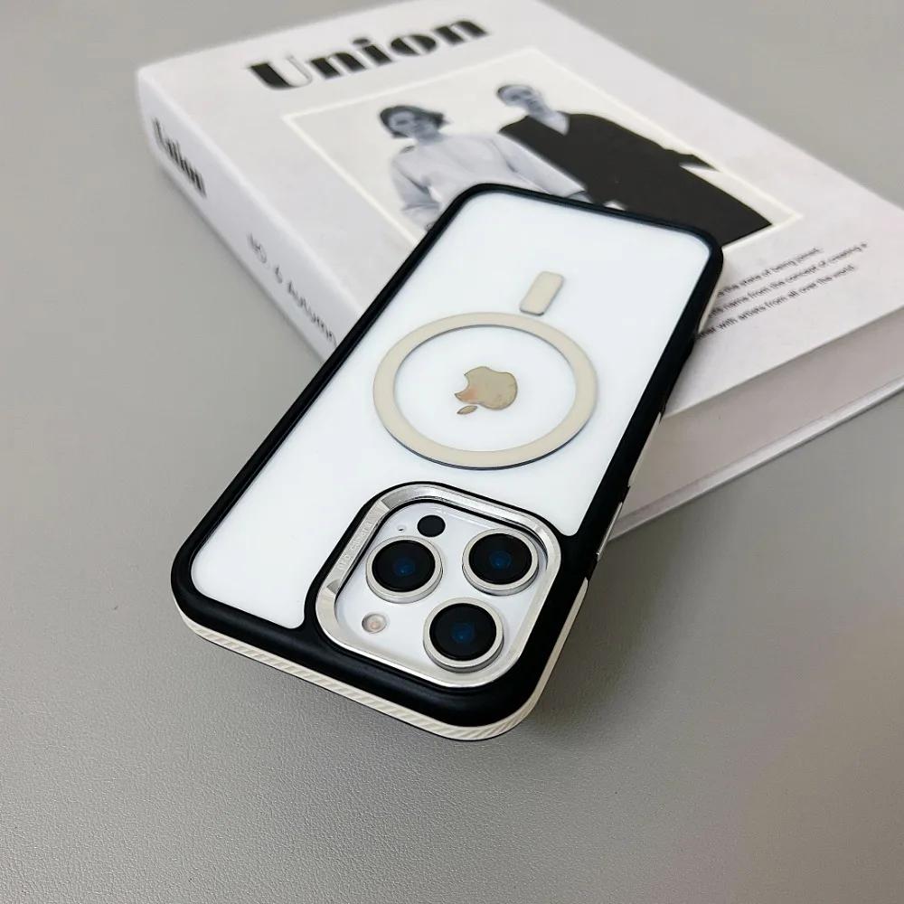 Upscale Luxury MagSafe Magnetic Adsorption Wireless Charge Color Clear Case For iPhone 16 15 14 13 11 12 Pro Max 16 Plus Cover