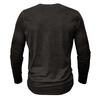 Herren Unifarbenes Henley-Shirt Langarm Lässig Knopfleiste Oberteil