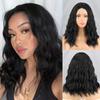 XINRAN Peruca curta bob marrom azul escuro sintética feminina franja azul escuro rosa preto peruca lolita festa cosplay uso diário cabelo natural