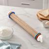 Easy to Clean Rolling Tool for Cookies Pin with Thickness Rings, Ergonomic Measurement Markings Kitchen Tool, Rust Resistant Metal Dough Non-Stick