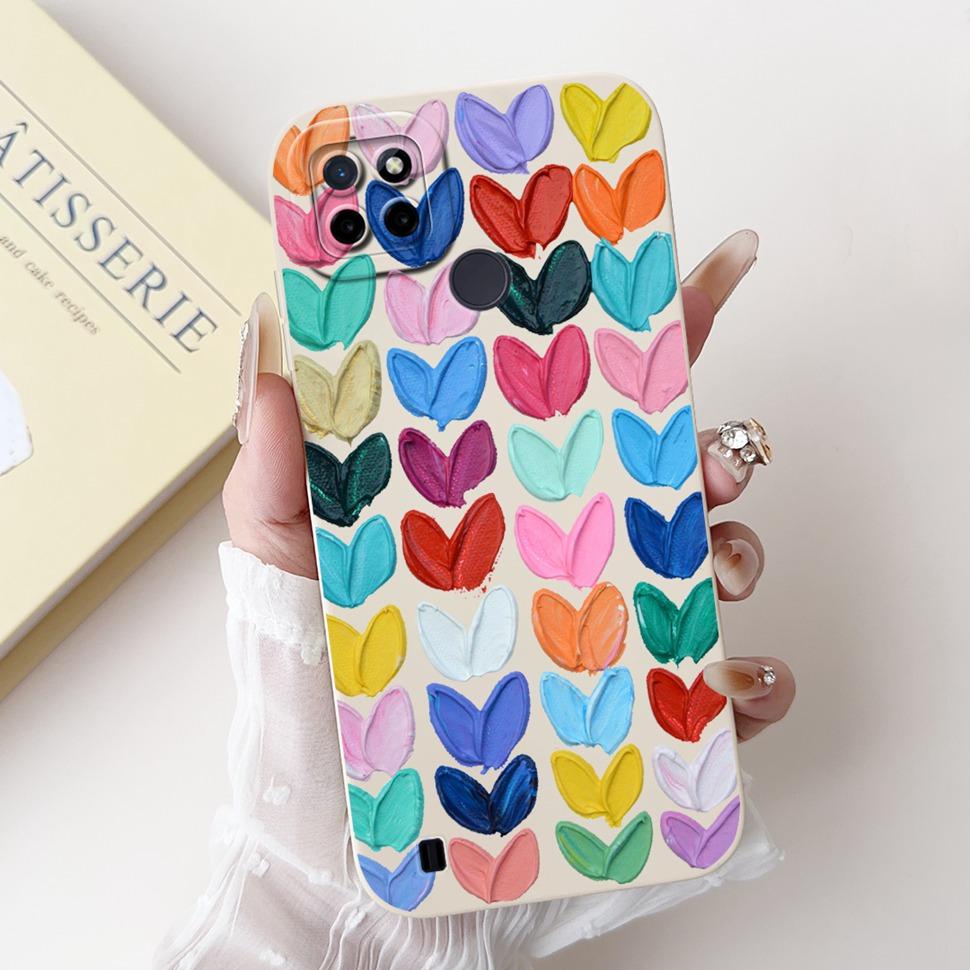 For Realme C21Y Case Luxury Painted Cover  RMX3261 RMX3263 Soft Silicone Phone Case For Realme C 21Y C21Y Coque TPU Back Cover